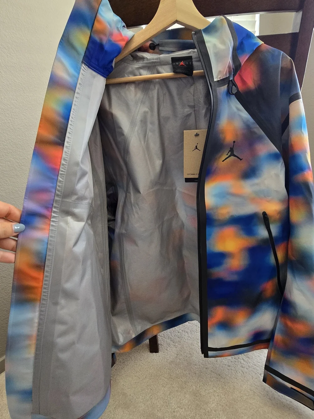 Jordan Multicolor Hooded GORE-TEX Jacket — Blue, Orange, Yellow, Black